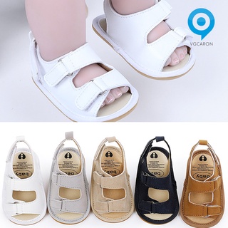 Lasvegas 1 par de zapatos de bebé antideslizante transpirable de cuero sintético recién nacido sandalias de cuna para verano