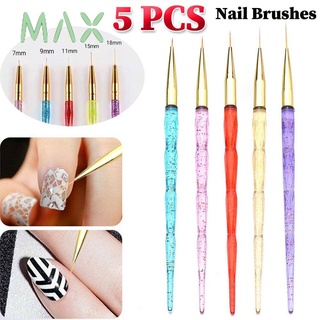 MAX Acrylic Nail Art Pen Beauty Thin Drawing Liner Nail Art Brushes Manicure Tool DIY Dotting Tool Durable Painting Crystal Sable Detailer