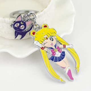 Chouettelly Anime Sailor Moon Tsukino Usagi - llavero de aleación para coche, diseño de Cosplay (4)