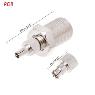 RDB F Female To TS9 & CRC9 Male Plug Coaxial Adapter RF Connector Nickel Plated