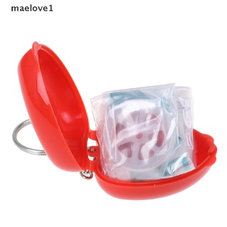 [maelove1] mini protect cpr máscara boca llavero rescate en caja del corazón máscara cara primeros auxilios [maelove1]
