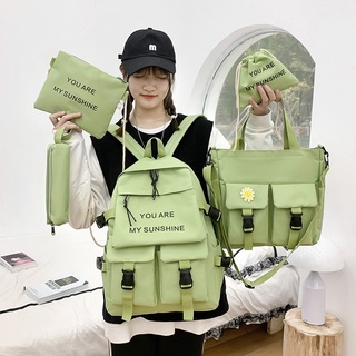 2021 New Bag Fashion Fresh Schoolbag Female Fashion Backpack College Style Junior Middle School Student Backpack