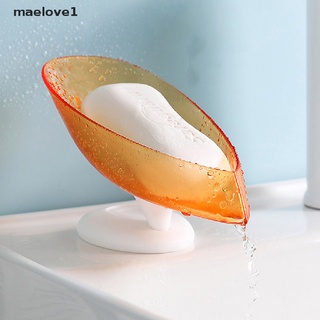 [maelove1] jabonera ventosa pared hogar jabonera baño jabón titular en forma de hoja [maelove1] (4)