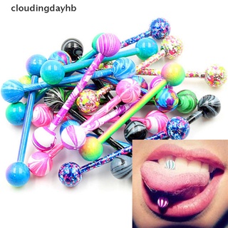 cloudingdayhb 10 unids/set de bolas de acero inoxidable, anillos de lengua, piercing de pezón, joyería corporal, artículos populares