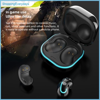 (ShoppingEverydays) Control táctil inalámbrico Bluetooth auriculares TWS HiFi Mini auriculares auriculares