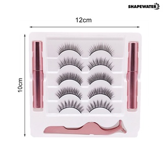 ShapeWater 5 Pair/Box Fake Eyelashes Curl Fashion Magnet Eyelashes (5)