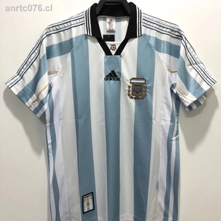 Camiseta de fútbol retro Argentina local de la Copa del Mundo 1998 Crespo God of War Batistuta Classic Edition [Publicado el 5 de enero]