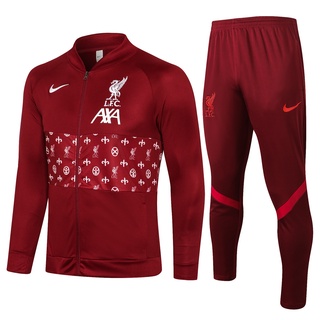 2021 2022 liverpool hombres maroon ropa deportiva traje de entrenamiento jersey chaqueta traje