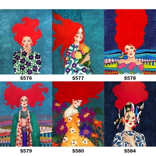 ✿DIY Oil Paint by Numbers Redhead Girl Pattern Coded Acrylic Drawing Kit✿