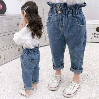 Superstar niños niños niñas Casual elástico cintura Jeans pantalones vaqueros niñas Jeans