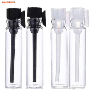 [est] 10 unids/lote 1 ml 2 ml botella de vidrio perfume botellas vacías frascos de vidrio pequeño aceite