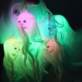 Halloween decoración m LED linterna cadena fantasma cráneo color (3)