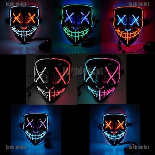 [Iron] Máscara Led de Halloween fiesta mascara mascaras máscaras de neón máscara de luz brillo