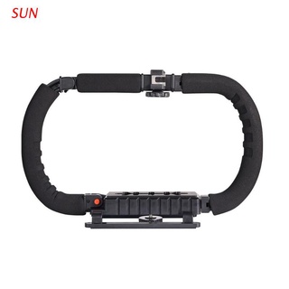 sun - empuñadura estabilizador de mano con soporte de accesorio para cámara de videocámara dslr (1)