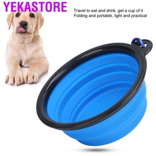 Yekastore - cuenco para perros, portátil, fácil de limpiar, duradero, plegable, para viajar, caminar (3)