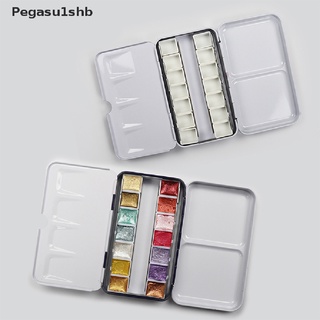[pegasu1shb] colorida acuarela pinturas latas caja paleta pintura almacenamiento pintura caja de hierro caliente