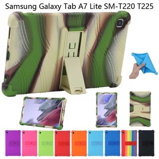 Funda protectora a prueba de golpes para Samsung Galaxy Tab A7 Lite SM-T220 T225 soporte de silicona suave
