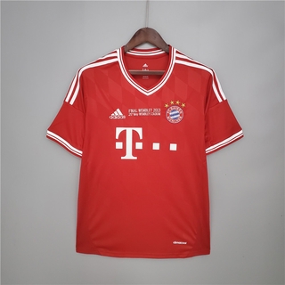Jersey/Camiseta De fútbol De Bayern Munich 2013-2014 retro roja Uefa League Edition【F&L】