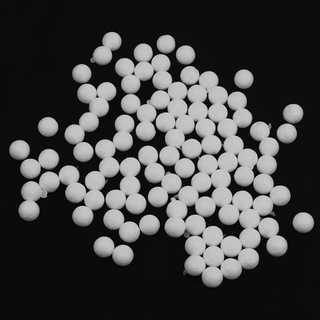 paquete de 100 bolas de espuma de poliestireno de poliestireno de 25 mm, color blanco sólido (9)