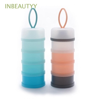 INBEAUTYY 4 Layers Portable Storage Container Detachable Snack Milk Powder Box Travel Baby 4 Layers Large-capacity Feeding Dispenser/Multicolor