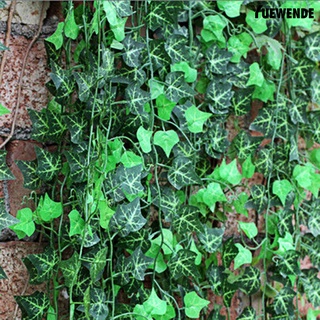 Yue 1 Pieza De Planta Artificial Vívida Decoración De Pared Verde Hoja De Hiedra Falsa Flor Para El Hogar (4)