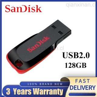 [qunnhaix.cl] pendrive sandisk 128gb usb 2.0 memoria flash disk128gb pen driver listo stock