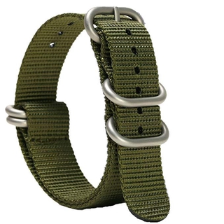 Ejército verde 18 mm balístico Nylon Zulu correa de reloj 16 mm de espesor Nylon correa de reloj de repuesto 22 mm reloj de Nylon correa para las mujeres