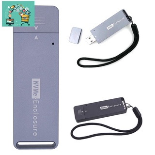 NVME Case Enclosure SSD NVME to USB Adapter M.2 NVMe Box 10Gbps USB3.1 Type-A PCIe M2 SSD Case Enclosure(Gray)