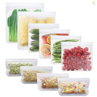 peva bolsas de almacenamiento de alimentos 10 paquetes a prueba de fugas ecológicos bolsas de almacenamiento de alimentos reutilizables para verduras frui