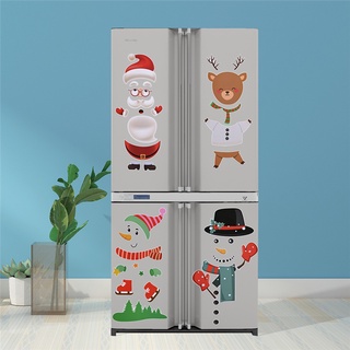 DIY Window Refrigerator Snowman Santa Claus SnowFlake Gifts Christmas Tree Wall Sticker Decorations for Home Stickers