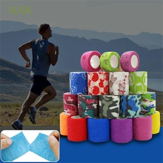SUER High Quality Self-Adhesive Elastic Cohesive Bandage Sports Bandage Elastic Self Adhesive Treatment Gauze Medical Health First Aid Wrist Finger Sticker Tape Wrap Muscles Care Strap