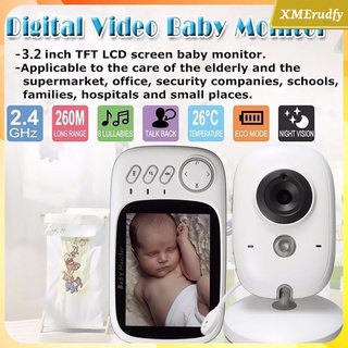 3.2 pulgadas digital inalámbrico video color bebé monitor infantil de dos vías hablar