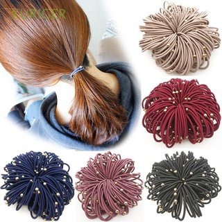 kuriger mujeres bandas de goma delgada corbata de pelo ponytail titular bandas elásticas accesorios para el cabello moda lazo goma 10 unids/set cuerda de pelo/multicolor