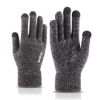 Xixiwany1 guantes tejidos unisex Para invierno cálido a prueba De viento y antideslizante (4)