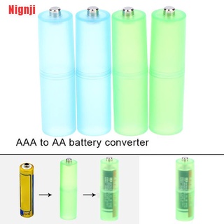 Nignji 5Pcs AAA a AA convertidor de batería adaptador de baterías titular Durable caso interruptor