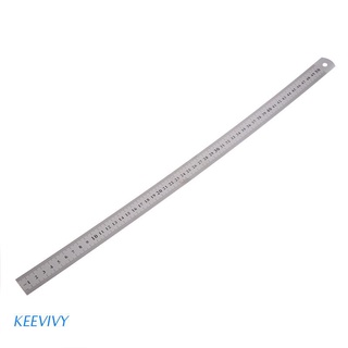 kee 50 cm 20" doble escala lateral de acero inoxidable regla recta herramienta de medición