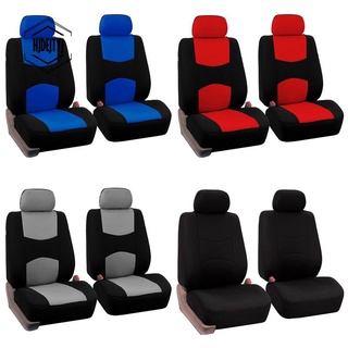 juego de 4 fundas de asiento de coche para asiento delantero, universal, transpirable, suave, color negro y azul