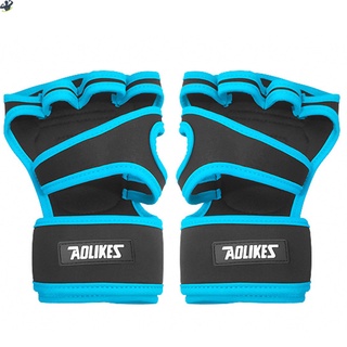 Ll guantes de entrenamiento cruzados para levantamiento de pesas con soporte de muñequera/guantes abiertos de medio dedo antideslizante para la palma/Fitness (5)