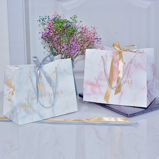 Bolsas de regalo de textura de mármol bolsas de papel personalizadas