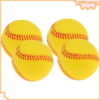 4x 9\\\\" bola animosa de béisbol para entrenamiento de bates de seguridad amarillo (5)