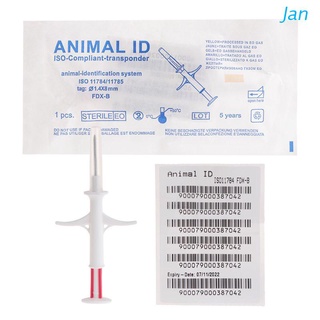 Jan Pet ID Microchip Jeringa 1.4x8mm ISO11784/5 FDX-B HDX Animal Tag Inyector IP67