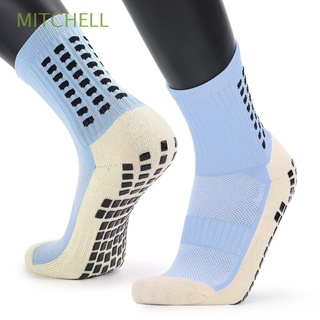 mitchell calcetines de fútbol de la moda calcetines de baloncesto calcetines deportivos proteger los pies antideslizante correr algodón unisex transpirable tubo medio/multicolor