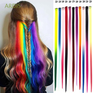 ardis extensiones de pelo único colorido sintético peluca peluca peluca mujeres degradado color 20" 50 cm clip recto en
