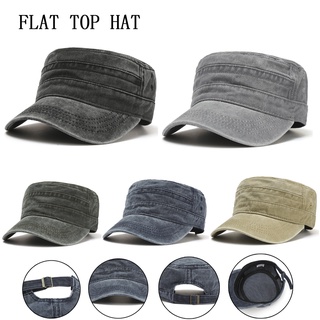 Fashion Outdoor Unisex Casual Cotton Soldier Denim Hat Visor Solid Flat Cap