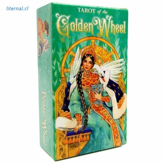 LIT Tarot of the Golden Wheel 78 Cards Deck Tarot Board Game Family Party Oracle Divination Game (1)