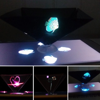 1pc Mini 3D holograma pirámide proyector de vídeo soporte Universal FTP