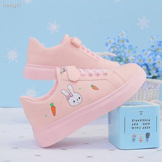 Zapatos deportivos blancos/suela suave/Coreana Para niñas/Primavera/otoño 2021