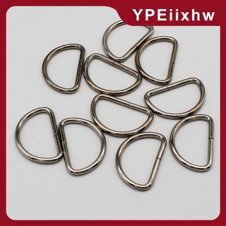 10pcs Metal D anillo hebilla para correas bolso de cuero bolsa de artesanía 25 mm