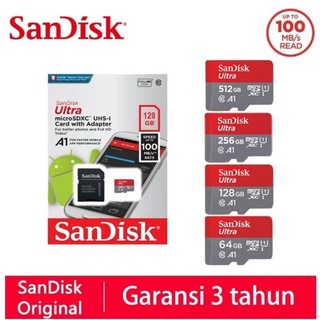 Tarjeta de memoria sandisk ULTRA A1 clase 10 Micro SD de 16GB/32GB/64GB/128GB/256GB/512GB