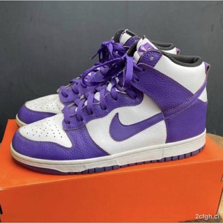 Nike Dunk High “Varsity Purple” White Purple Basketball Shoes Sports Shoes Casual Shoes DC5382-100